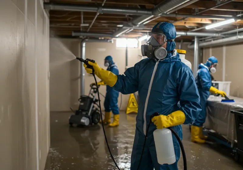Basement Sanitization and Antimicrobial Treatment process in Jim Thorpe, PA