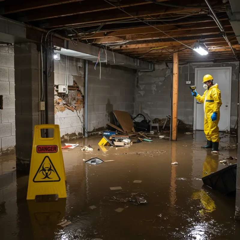 Flooded Basement Electrical Hazard in Jim Thorpe, PA Property